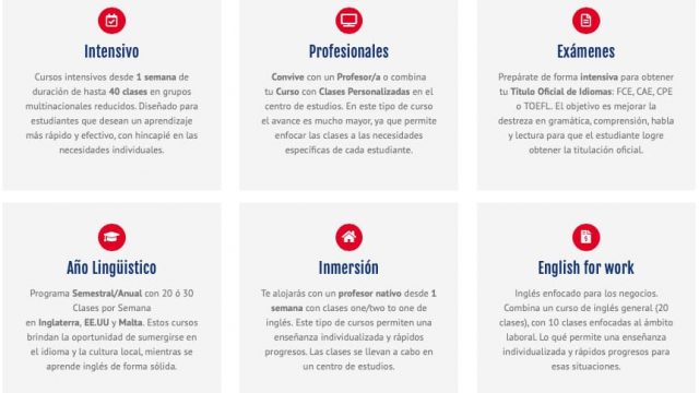 Amplia oferta en cursos de idiomas Amplia oferta en cursos de idiomas